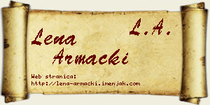 Lena Armacki vizit kartica